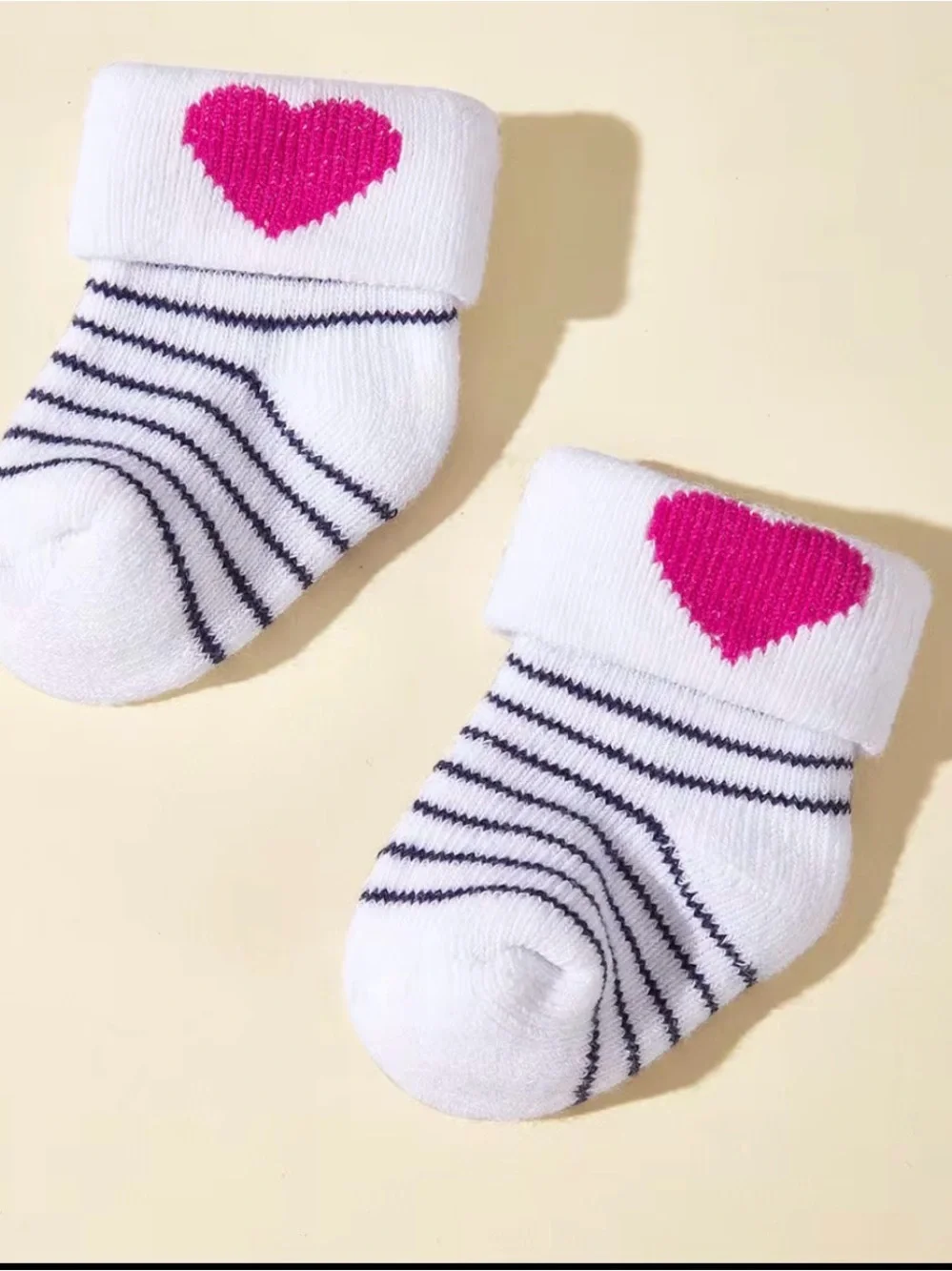 Baby Girls Assorted Pink & White Bootie Socks - 6 Pack